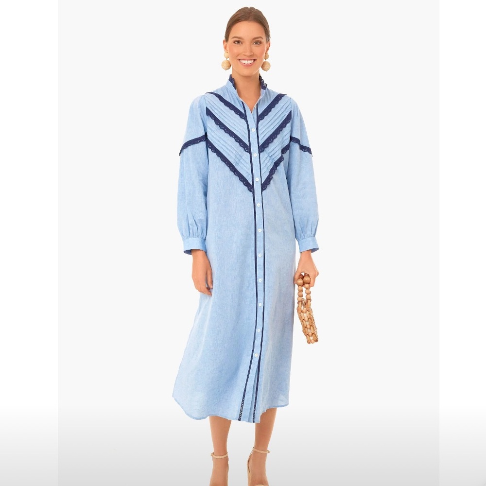 Tuckernuck Light Blue and Navy Dress
